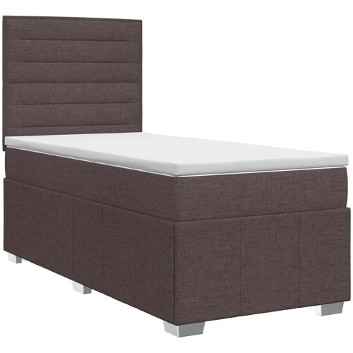  Boxspring krevet s madracem Tamno smeđa 90 x 200 cm Tkanina - Tamno smeđa 90 x 200 cm Dizajn linija Slike