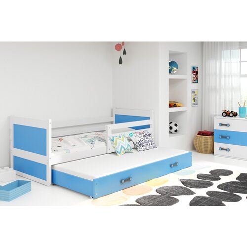 BestBed Postelja RICO z mo�nostjo dodatnega le�i��a-Bela-Modra Cene