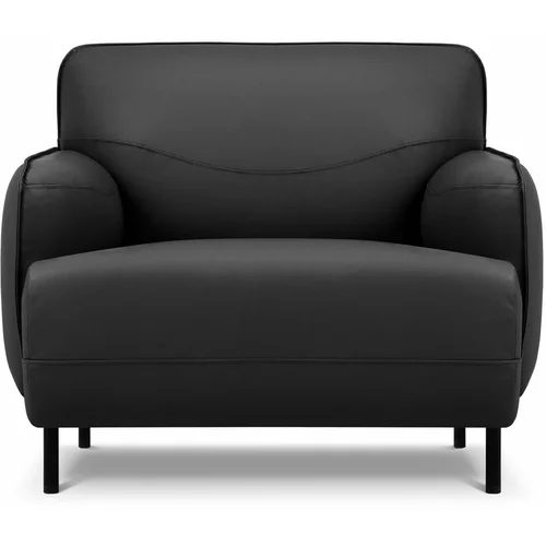 Windsor & Co Sofas Temno siv usnjen fotelj Neso