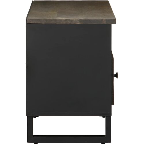  TV ormarić crni 100 x 33 x 46 cm od masivnog drva manga Crna Slike