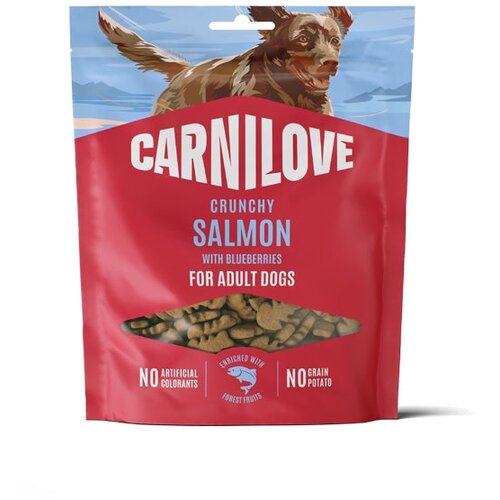 Carnilove Dog Crunchy pribolj&scaron;ki, losos in borovnice - 200 g Cene