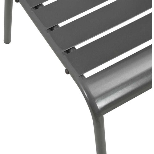  Set složivih vrtnih stolica 5 kom antracit čelik obložen prahom Antracitno siva 80 x 72.5 cm Slike