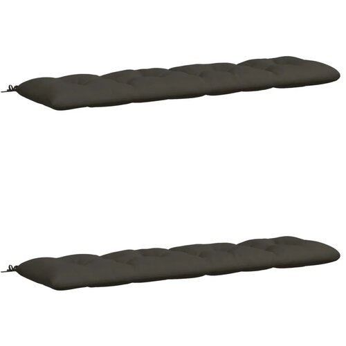  Jastučići za klupe VIANEN 2 kom. 100% poliester Antracit - Antracit 190 x 50 x 12 cm Slike