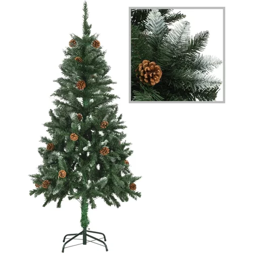  Umjetno božićno drvce sa šiškama i bijelim sjajem 150 cm