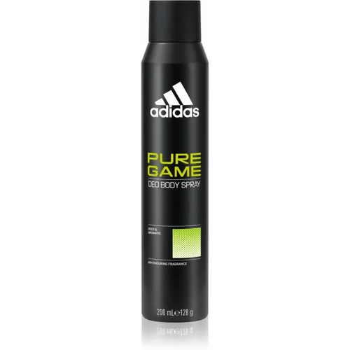 Adidas Pure Game Deo Body Spray 48H deodorant v spreju brez aluminija 200 ml za moške