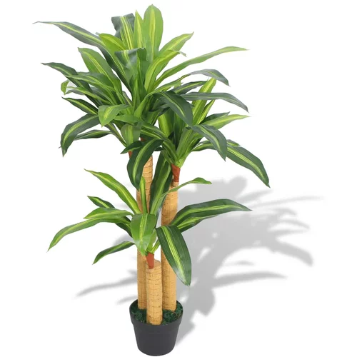 vidaXL Umetna rastlina dracena v loncu 100 cm zelene barve