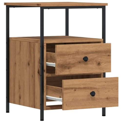 VidaXL Noćni ormarići 2 kom Artisan hrast 34x35,5x50 cm izrađeno drvo Slike