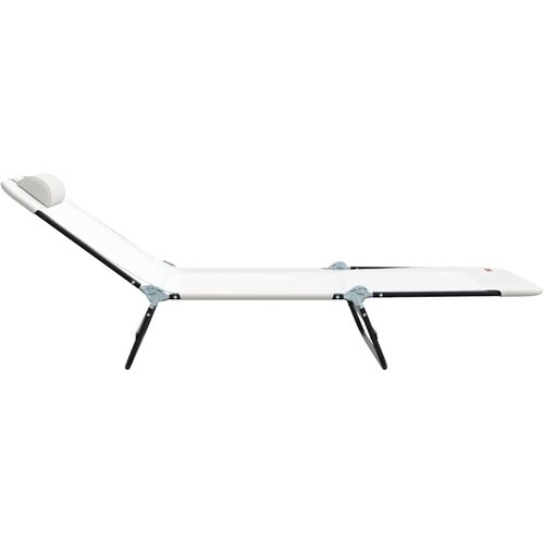  Sklopiva ležaljka za sunčanje Krema 182 x 55 x 85,5 cm Slike