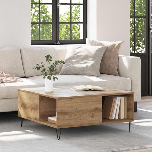 Kava Stol Umjetnički hrast 80 x 80 x 36,5 cm Konstruirano drvo Cijene