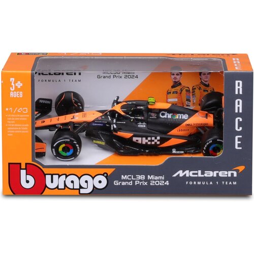 Bburago Bburago: McLaren Racing MCL38 (2024) F1 bolid, metalni model automobila 1/43 (Lando Norris #4) Cijene