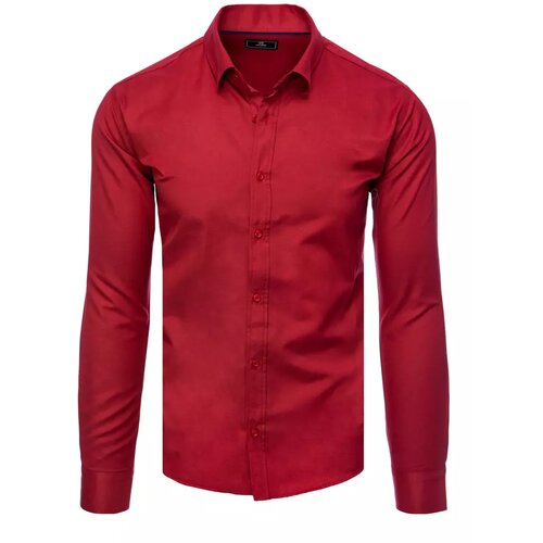 DStreet men's elegant burgundy shirt Slike