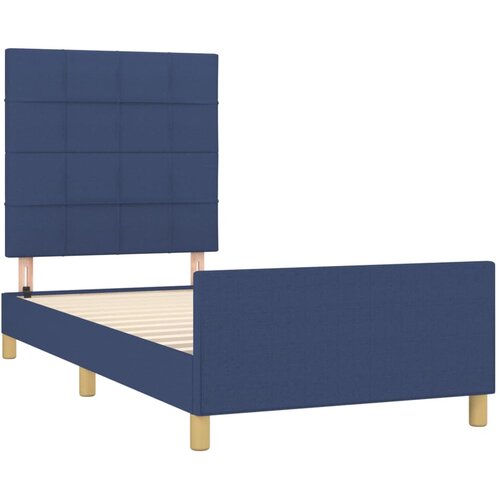  Okvir za krevet bez madraca plava 90x200cm od tkanine Slike