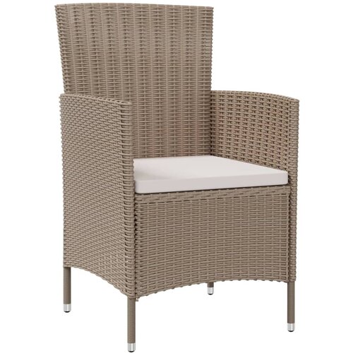 Maison Chic Vrtni Stoli - Stol za vrt z blazinami 2 kosa poli ratan bež JS732, (21877786) Slike