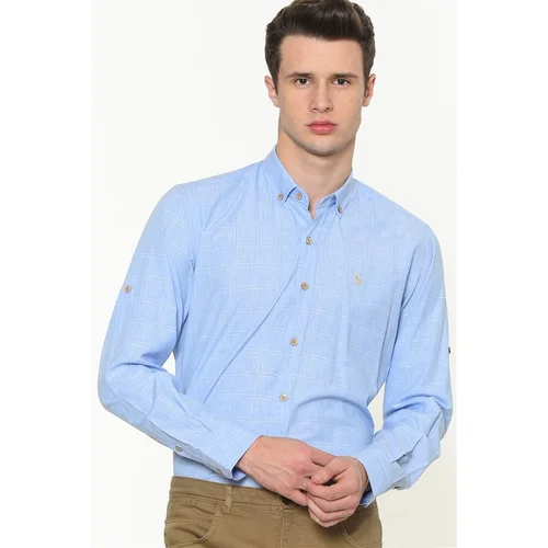 Dewberry G682 MEN'S SHIRT-LIGHT BLUE