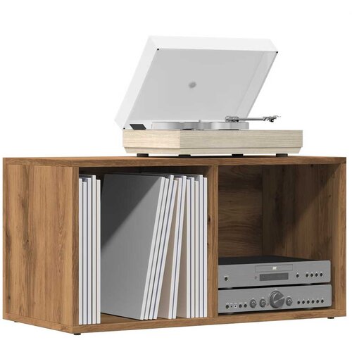 vidaXL Stalak za ploče - Kutija za pohranu vinilnih ploča Artisan hrast 69 5x34x36 cm izrađeno drvo - Hrast artisan Cijene