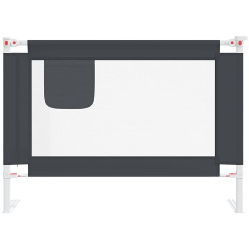  Sigurnosna ogradica za dječji krevet tamnosiva 90x25 cm tkanina Slike