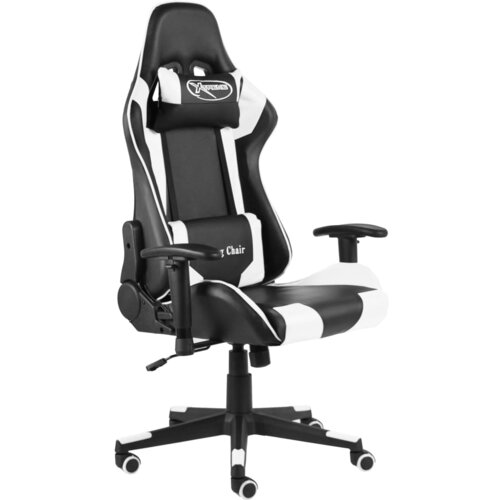vidaXL Vrtljiv gaming stol bel PVC Cene