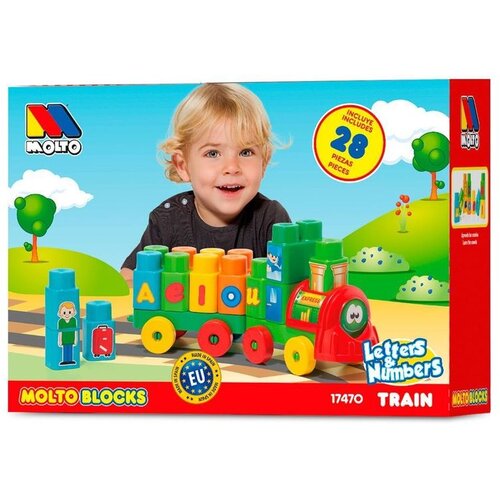 MOLTO vlak s kockama - 28 kom Cene