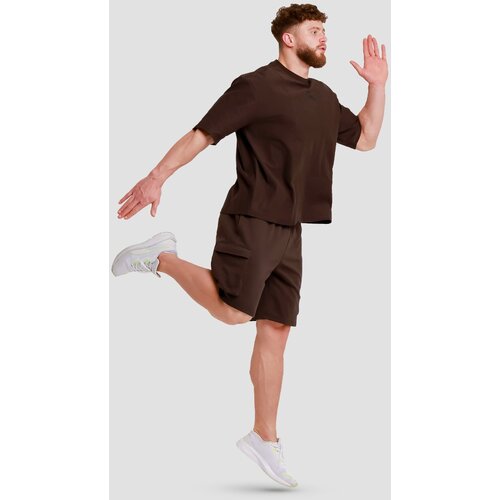 GymBeam Mu&amp;scaron;ka oversized majica Unstoppable Brown Slike