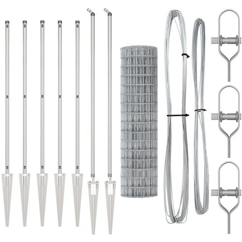 vidaXL Euro Ograda s 7 šiljcima 1.4x10 m Cinkovani čelik Cene