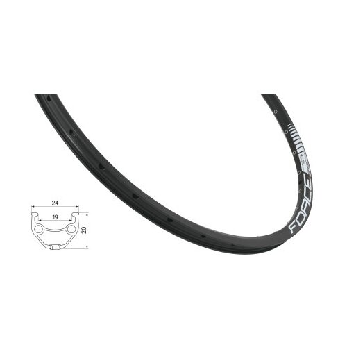 Force Felga basic disk 584x19 36 rupa crna ( 702382 ) Slike