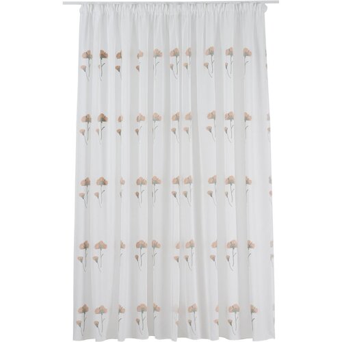 Mendola Fabrics Bijela/ružičasta prozirna zavjesa 140x260 cm Elba – Cijene