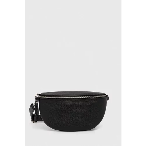 Answear Lab Kožna torbica oko struka boja: crna