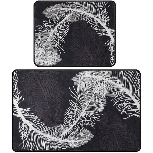 Foutastic Antracitno sive kopalni&amp;scaron;ke preproge v kompletu 2 ks 60x100 cm Alisan &amp;ndash; Slike