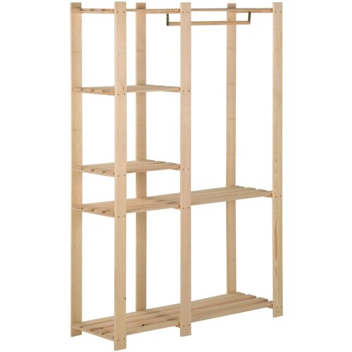 VidaXL Stalak za odjeću 110 x 38 x 170 cm od masivne borovine Slike