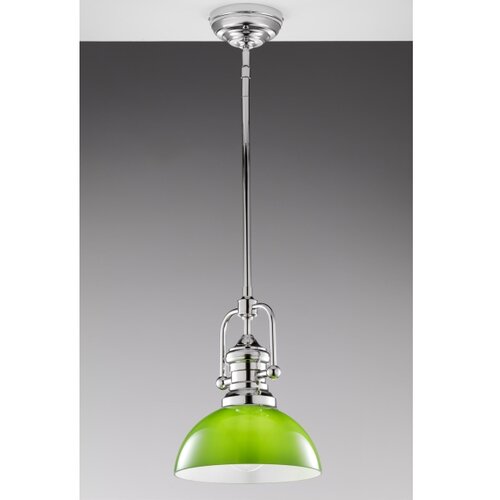 Jupiter 2071 - Luster na &amp;scaron;tapu PLATINO 1xE27/15W/230V zelena/sjajni hrom Slike