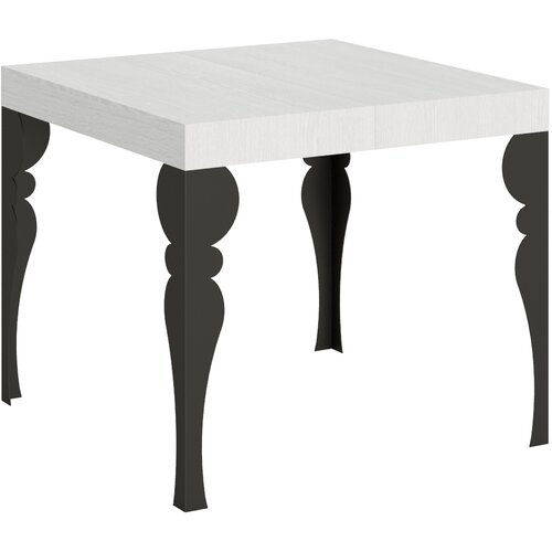 Itamoby &amp;nbsp; Paxon (90x90/246 cm) - bela, barva nog: antracit - raztegljiva jedilna miza, (20841762) Slike
