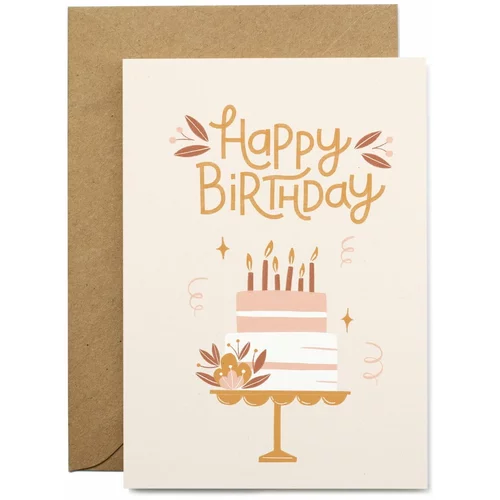 Printintin rođendanska čestitka od recikliranog papira s omotnicom Happy Birthday, format A6