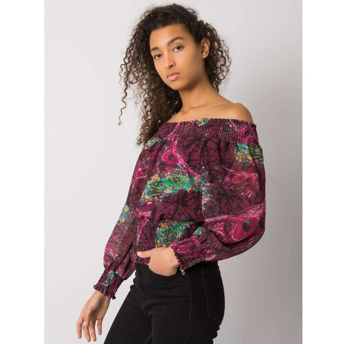 Fashion Hunters Cornwall pattern purple Spanish blouse Slike