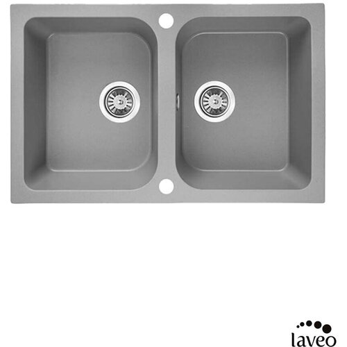 LAVEO Granitna sudopera Celia dupla 76x48cm Siva Cene
