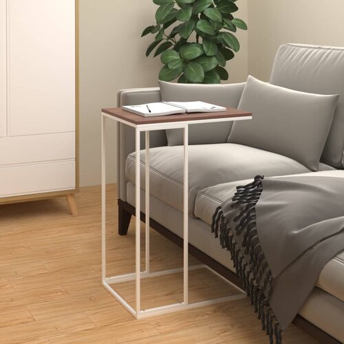 Furnova Stranska mizica bela 40x30x59 cm konstruiran les, (21914078) Slike