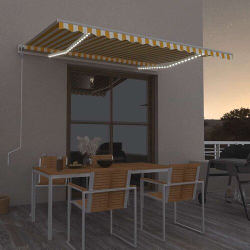 Automatska tenda sa senzorom LED 400x300 cm žuto-bijela Slike