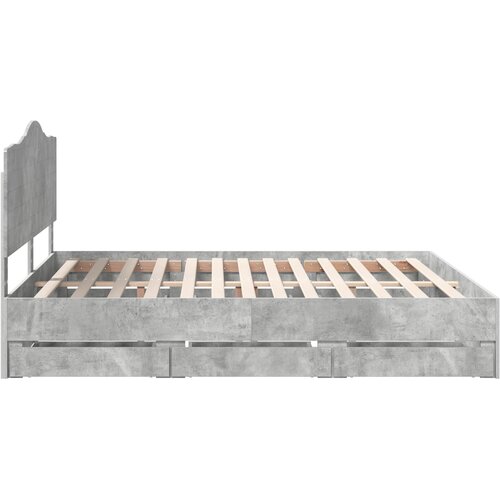  Krevetna konstrukcija s ladicama Betonska siva 180 x 200 cm Slike