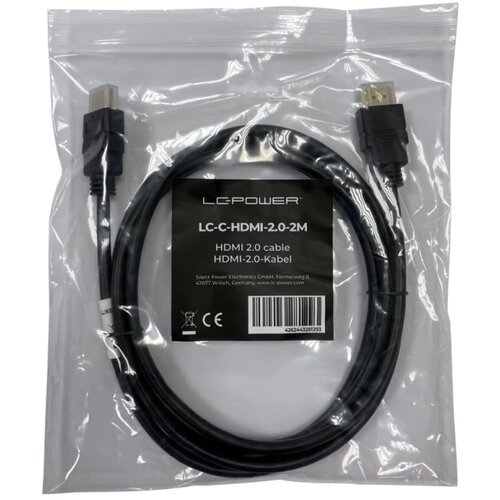 LC-Power kabl LC-C-HDMI-2.0-2M hdmi (m) na hdmi (m) 2m black Slike