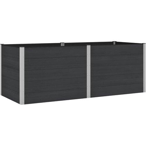 vidaXL Vrtna visoka greda Črna 250 x 100 x 91 cm, (5000287781) Cene