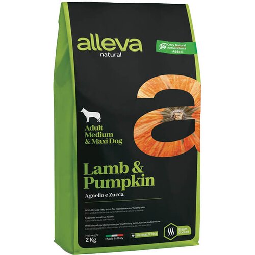 Alleva natural adult medium/maxi lamb & pumpkin - low grain hrana za odrasle pse srednjih i velikih rasa sa jagnjetinom i bundevom (2kg, 12kg) 2kg Cene