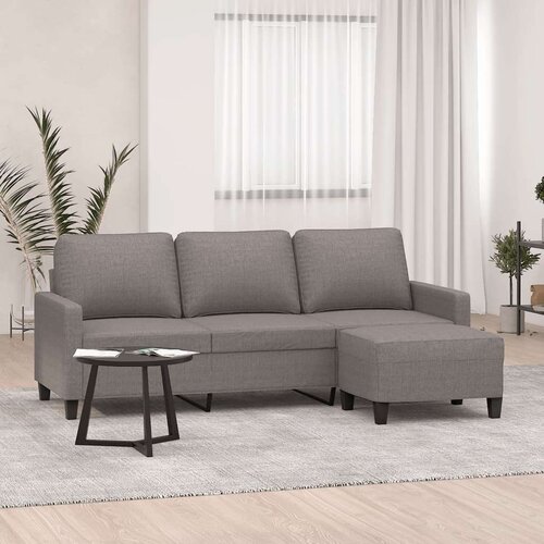  Kavč trosed s stolčkom za noge taupe 180 cm blago, (20911463) Cene