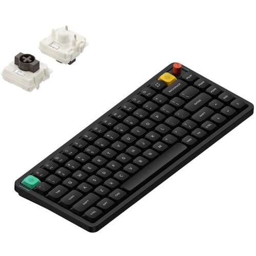 Nuphy Air75 V3 Brezžična nizkoprofilna mehanska tipkovnica / Nebula Dark / Brown nano / 2.4GHz / BT, (5000060461) Slike