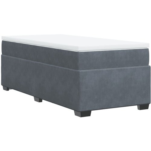 Maison Chic Box spring postelja - Vzmetna postelja z vzmetnico temno siva 90x200 cm žamet SL10998, (21903570) Slike