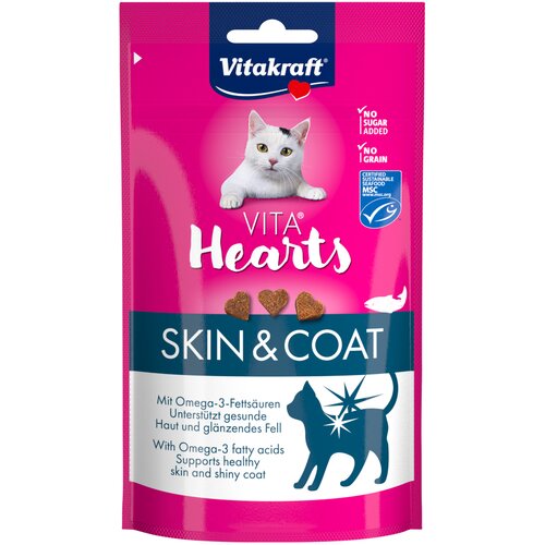 Vitakraft Vita Hearts Skin & Coat - Losos (40 g) Cene