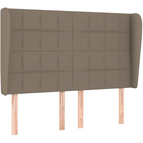Maison Chic posteljno vzglavje - vzglavna omarica - nočna omarica z u&amp;scaron;esi taupe 147x23x118/128 cm blago, (21709386) Slike