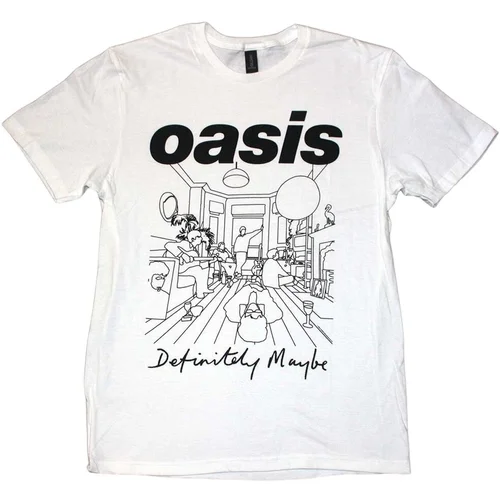 Oasis Majica Definitely Maybe Line Drawing Unisex White XL