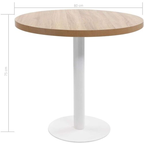 VidaXL Bistro miza svetlo rjava 80 cm mediapan Slike