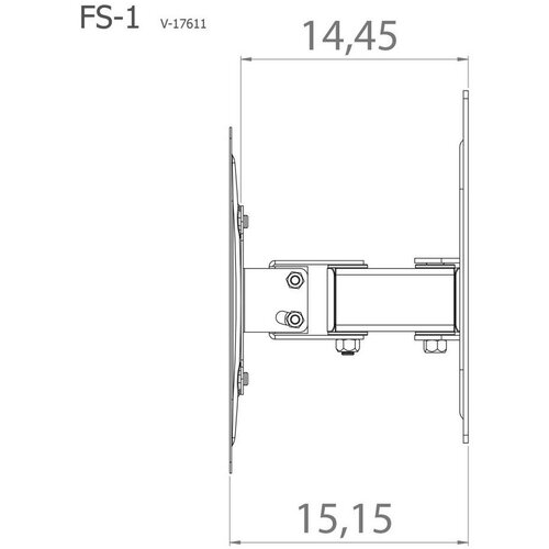 MID.YOU Stenski Nosilec Za Tv Fs 1, Srebrna, 24,33 Cm Slike
