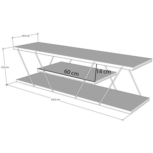 Kalune Design Canaz - Crni, Orah Crni TV stalak Slike