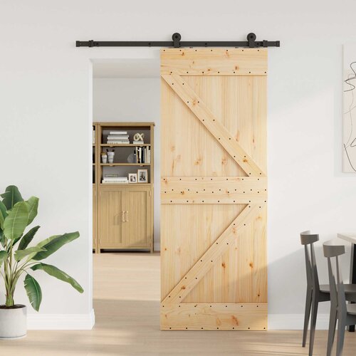  Klizna vrata NARVIK 80 x 210 cm (152,5 cm) Prirodna i crna Cene